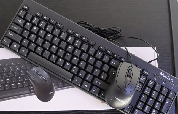 KEYBOARD: MEETION AT100 USB CORED KEYBOARD AND MOUSE COMBO, BLACK