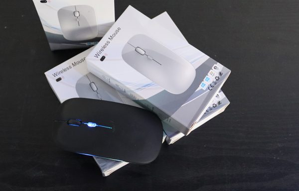 MOUSE: WIRELESS LED MOUSE with WITH TYPE-C ADAPTER [Incl. USB-Receiver], BLACK